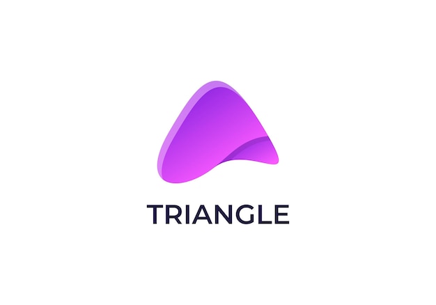 Vector de diseño de logotipo de triángulo abstracto