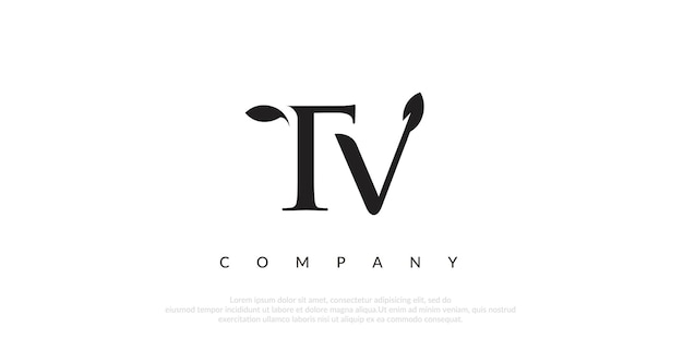 Vector de diseño de logotipo de TV inicial