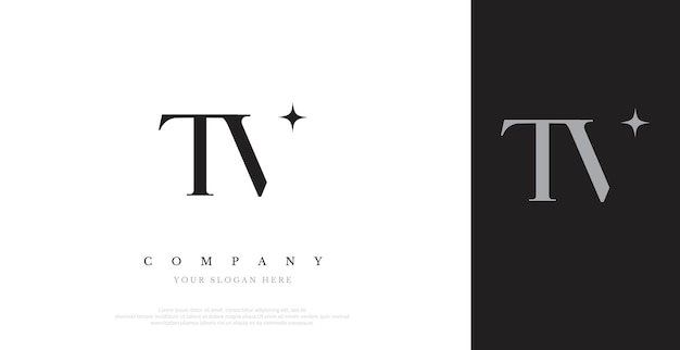 Vector de diseño de logotipo de TV inicial