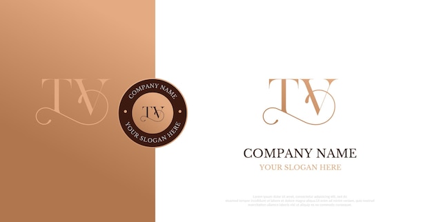 Vector de diseño de logotipo de TV inicial