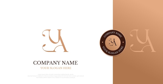 Vector de diseño de logotipo UA inicial