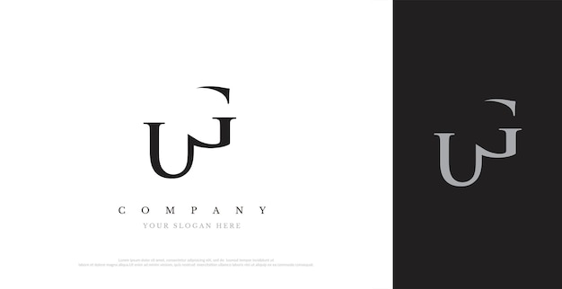 Vector de diseño de logotipo UG inicial