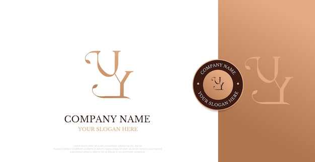 Vector de diseño de logotipo UY inicial