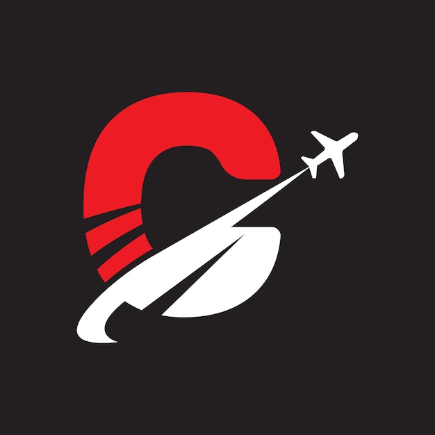 Vector de diseño de logotipo de viajes y viajes de la letra C