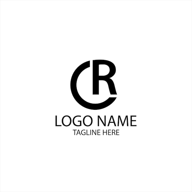 Vector de diseño del logotipo vinculado al círculo inicial de CR