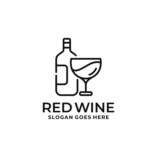 Vector de diseño de logotipo de vino