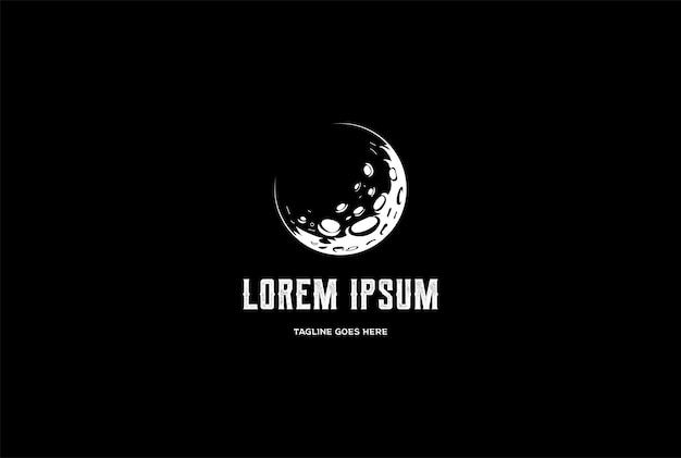 Vector de diseño de logotipo vintage retro moon crescent