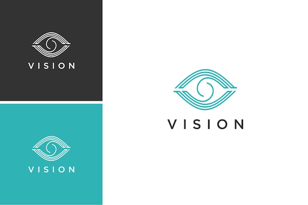 Vector de diseño de logotipo de visión ocular