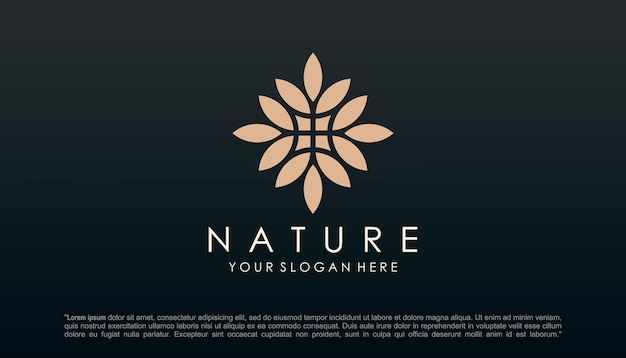 Vector de diseño de logotipo de yoga de flor de loto