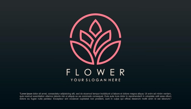 Vector de diseño de logotipo de yoga de flor de loto
