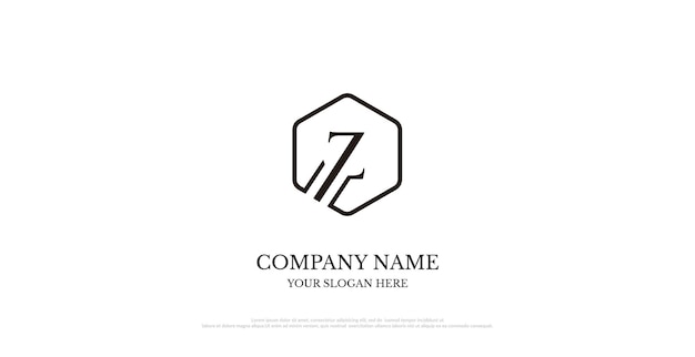 Vector de diseño de logotipo Z inicial