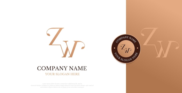 Vector de diseño de logotipo ZB inicial