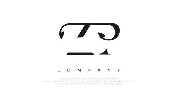 Vector de diseño de logotipo ZP inicial