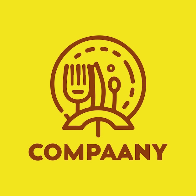 Vector de diseño de logotipos de alimentos de restaurantes