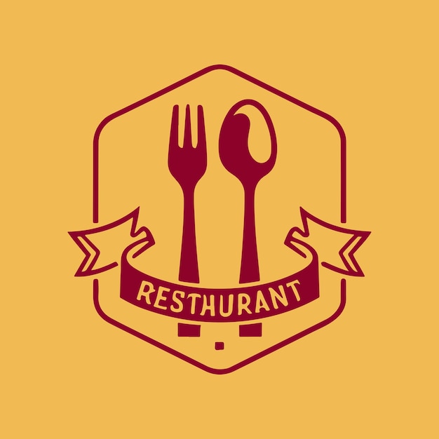 Vector de diseño de logotipos de alimentos de restaurantes