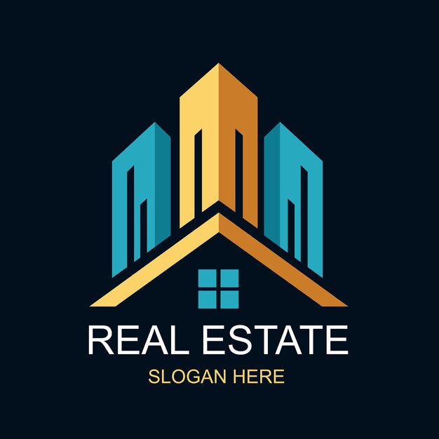 El vector de diseño de logotipos inmobiliarios 137
