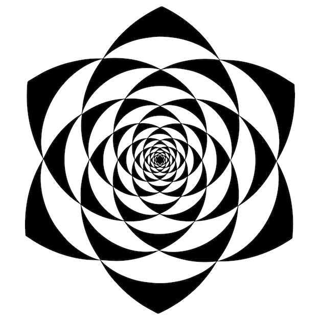 vector de diseño de mandala de círculo negro diseño de rangoli gratis