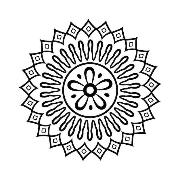 Vector de diseño de mandala intrincado para arte y decoración de paredes de camisas