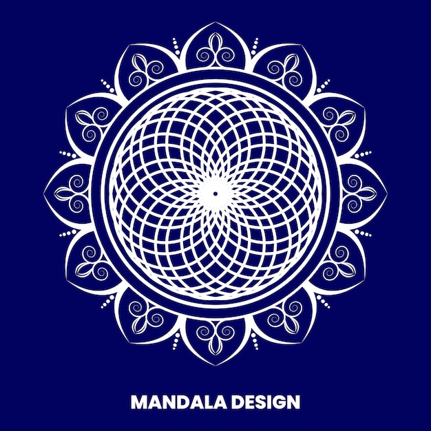 Vector vector de diseño de mandala de lujo