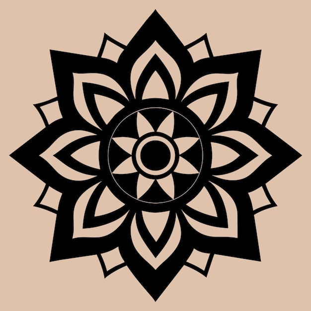 Vector de diseño de mandala sencillo y colorido