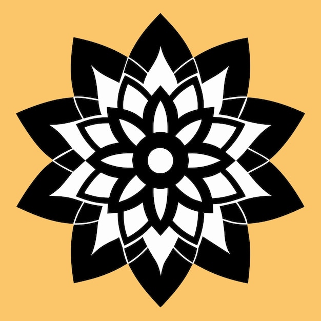 Vector de diseño de mandala sencillo y colorido