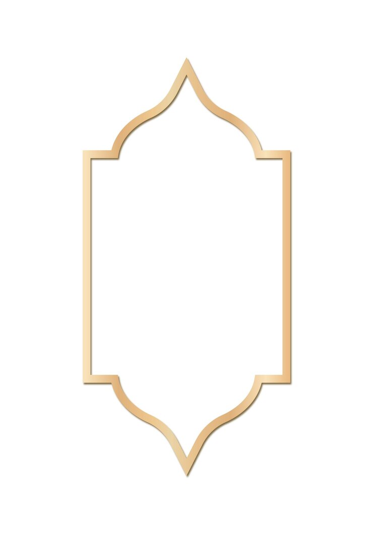 Vector de diseño de marco islámico dorado