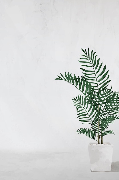 Vector de diseño de marco de Palma de salón en blanco