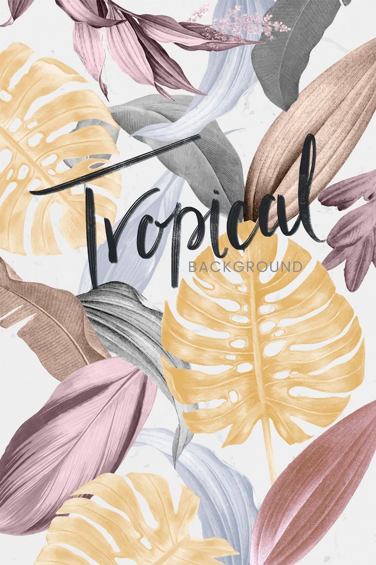 Vector vector de diseño de marco tropical colorido