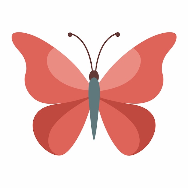 Un vector de diseño de mariposa con fondo blanco