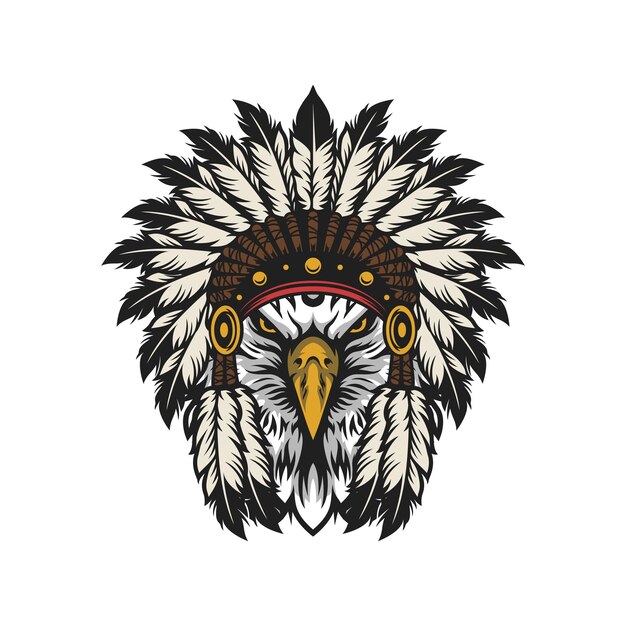 Vector de diseño de mascota de cabeza de águila