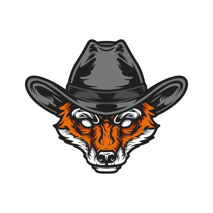 Vector vector de diseño de mascota de cabeza de zorro