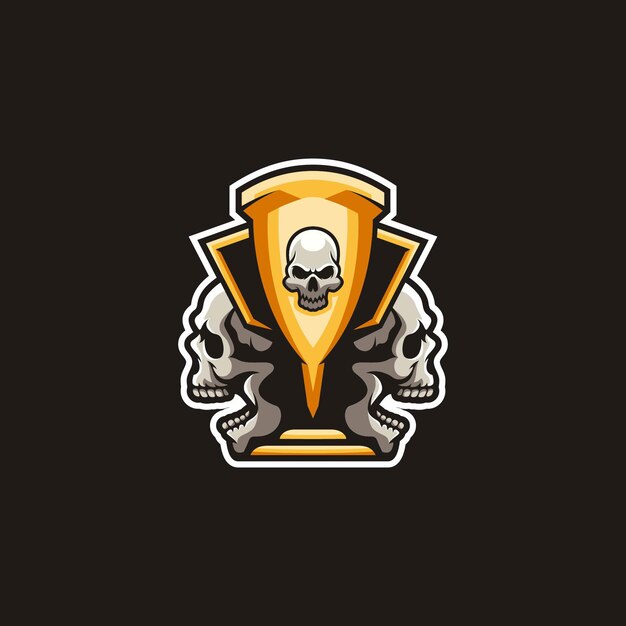 Vector de diseño de mascota de trofeo de muerte