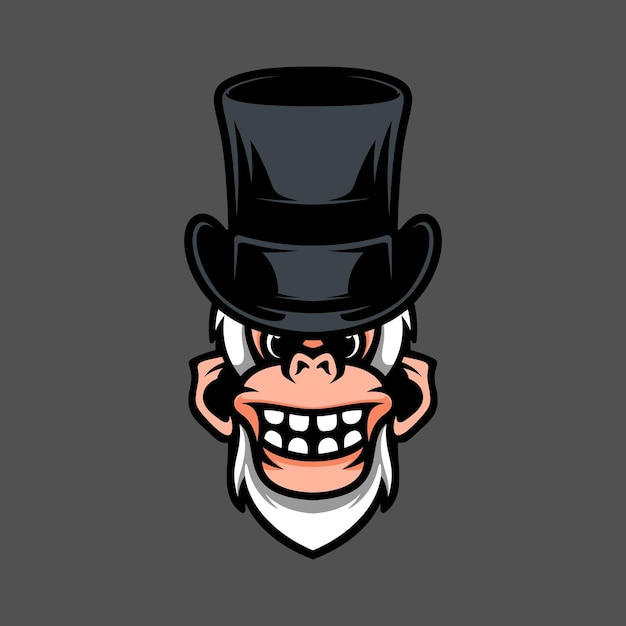 Vector de diseño de mascota Yeti Tophat