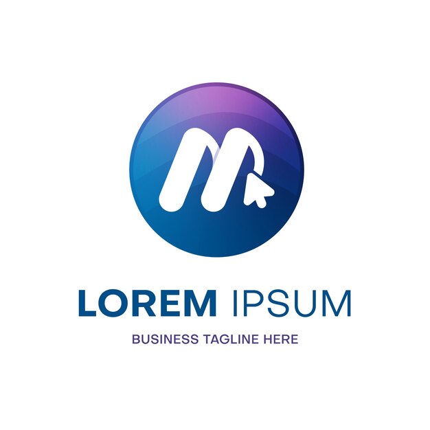 Vector Diseño moderno plantilla de logotipo M