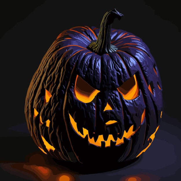 Vector vector diseño de la noche de halloween con calabaza