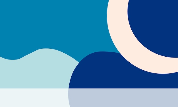 Vector de diseño de ondas azules geométricas abstractas