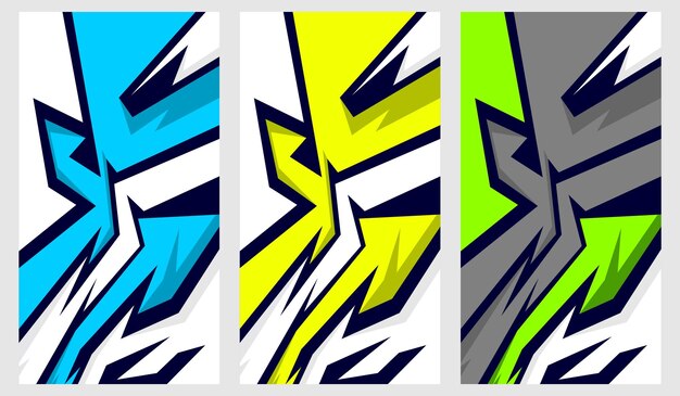 Vector de diseño ondulado para adhesivos de automóviles