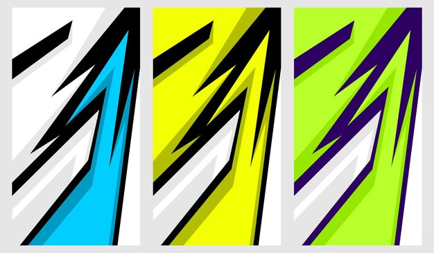 Vector de diseño ondulado para adhesivos de automóviles