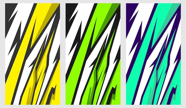 Vector de diseño ondulado para adhesivos de automóviles
