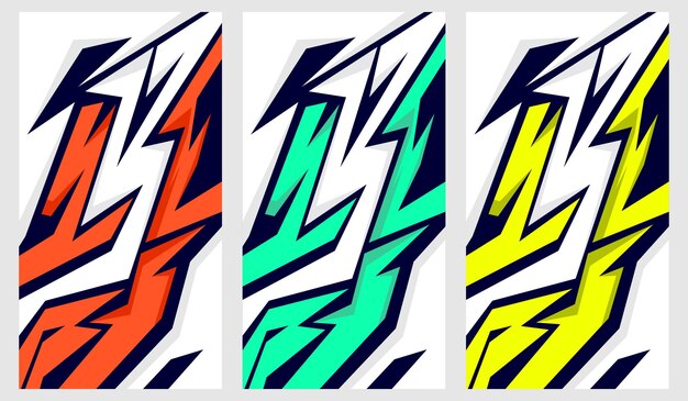 Vector de diseño ondulado para adhesivos de automóviles