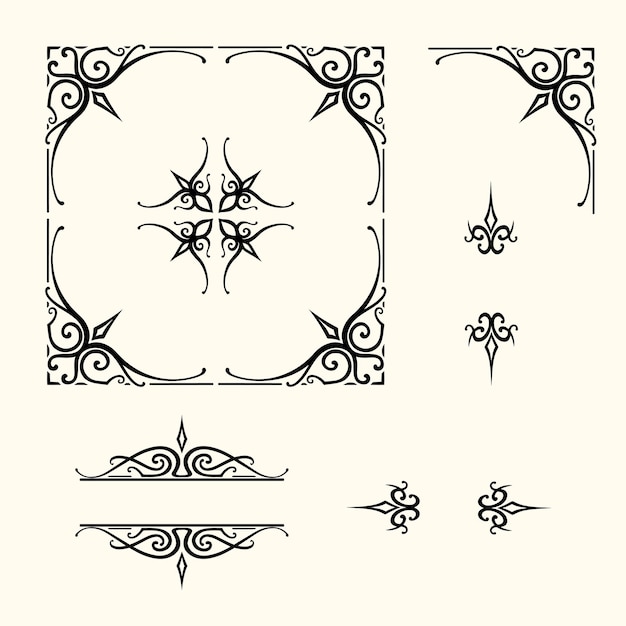 Vector de diseño de ornamentos balineses