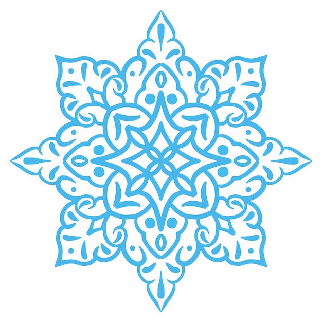 Vector de diseño de patrón de mandala aislado