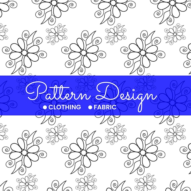 Vector de diseño de patrones florales abstractos
