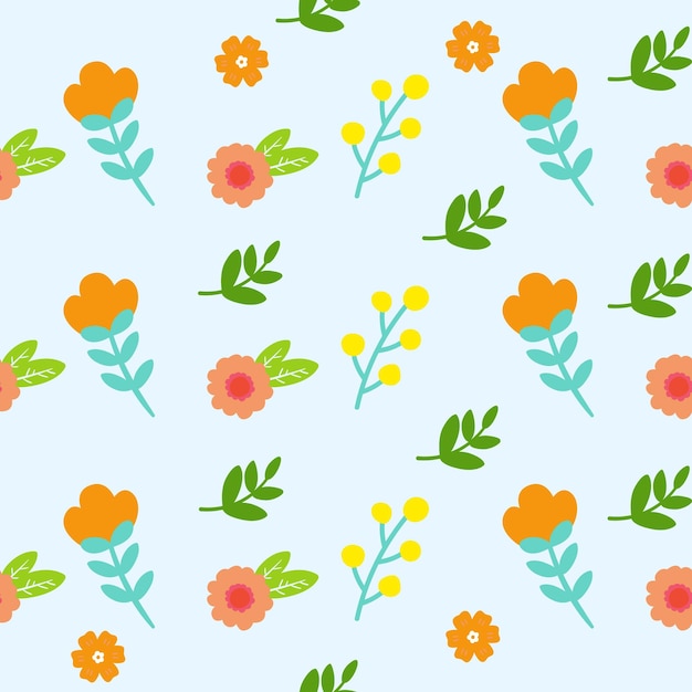 Vector de diseño de patrones florales sin costuras Impresión floral para telas