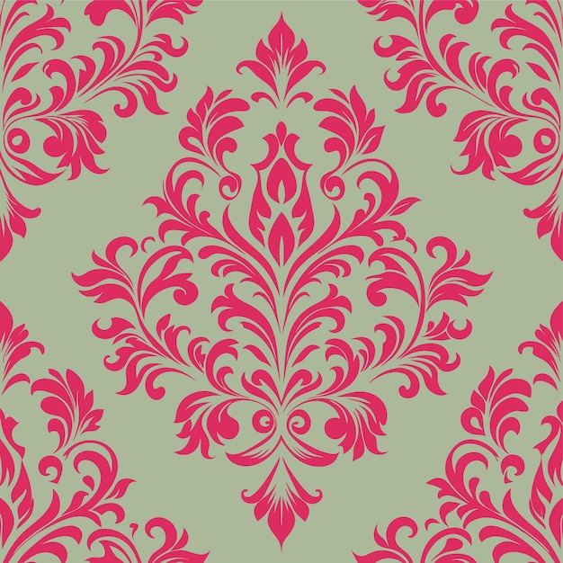 Vector de diseño de patrones de ornamentación de Damasco de lujo