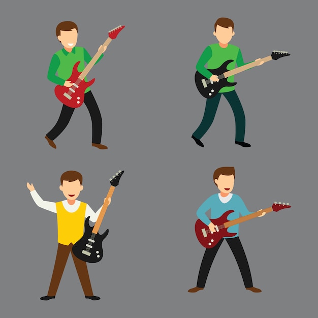 Vector vector de diseño de personaje músico