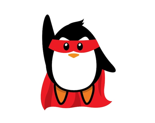 El vector de diseño de personajes de la mascota del pingüino