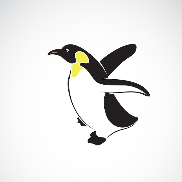 Vector de diseño de pingüinos sobre fondo blanco Animales polares Fácil ilustración vectorial en capas editable