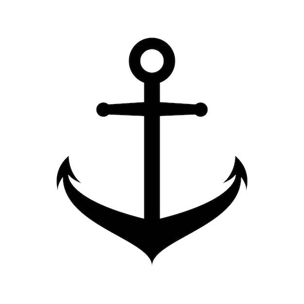 Vector diseño pirata icono ancla