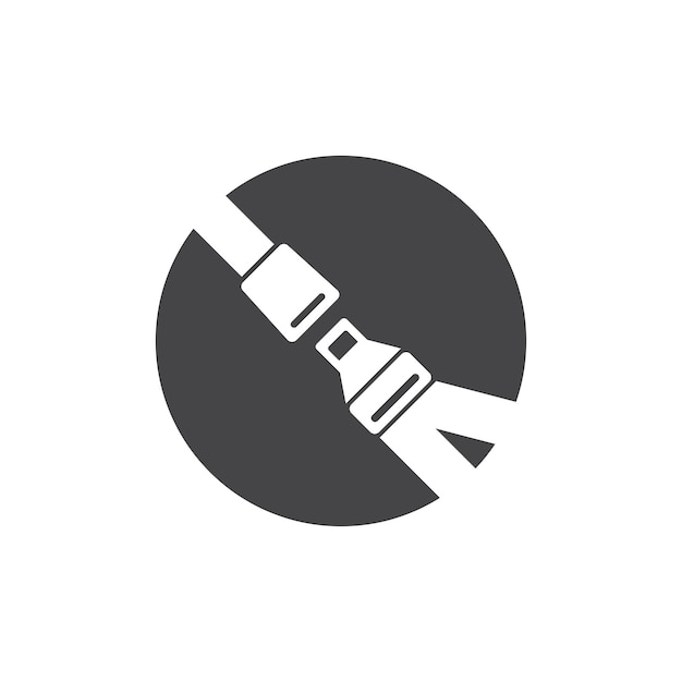 Vector de diseño plano del icono del cinturón de seguridad